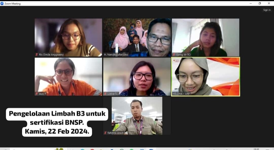 Training ONLINE Pengelolaan Limbah B3